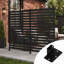 Clôture de climatiseur d'extérieur en métal 60 po x 38 po (2 panneaux)