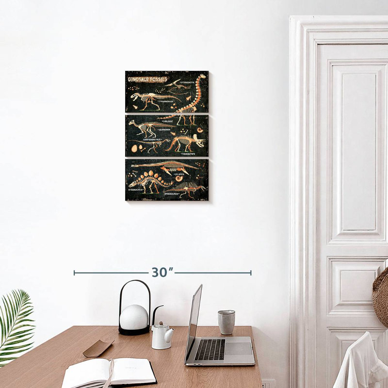 Dinosaur Fossils Chart, 23" H x 14" W