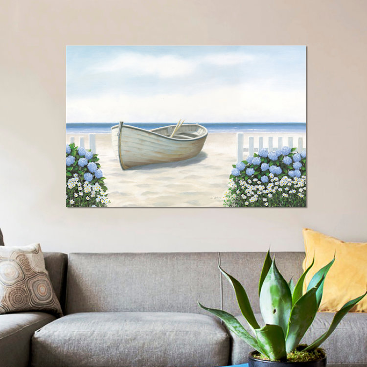 « beach days i », impression sur toile, H 8 po x l 12 po x P 0,75 po, Toile tendue, Pas de tapis