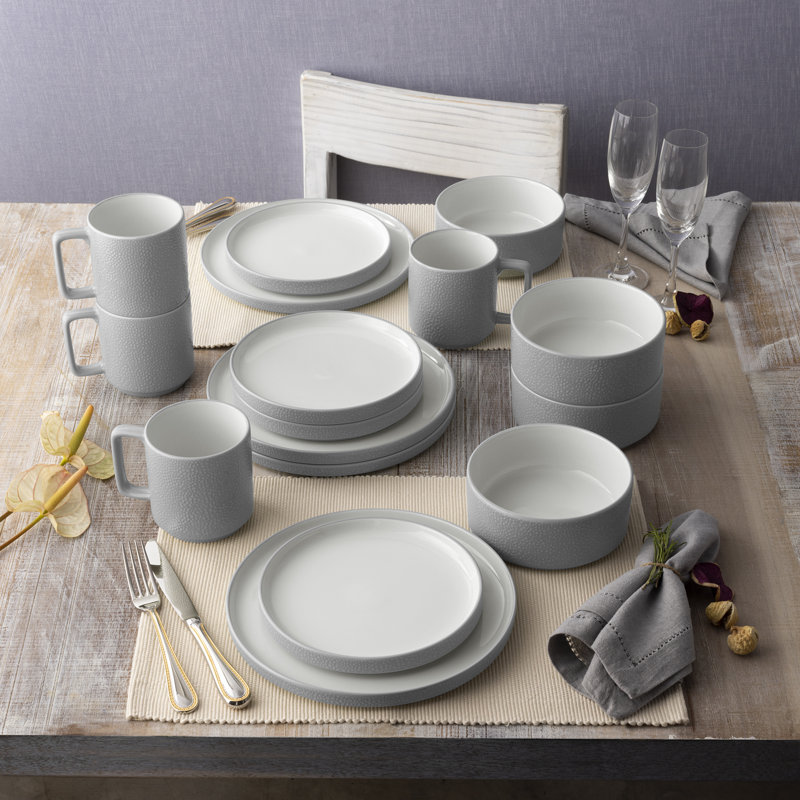Noritake Colortex Stone 4-Piece Place Setting, Service for 1, Gray