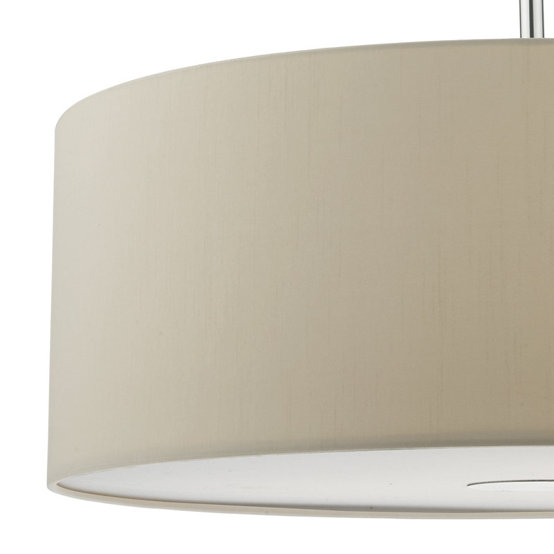 Desiree 3 - Light Drum Pendant, Taupe/Ecru