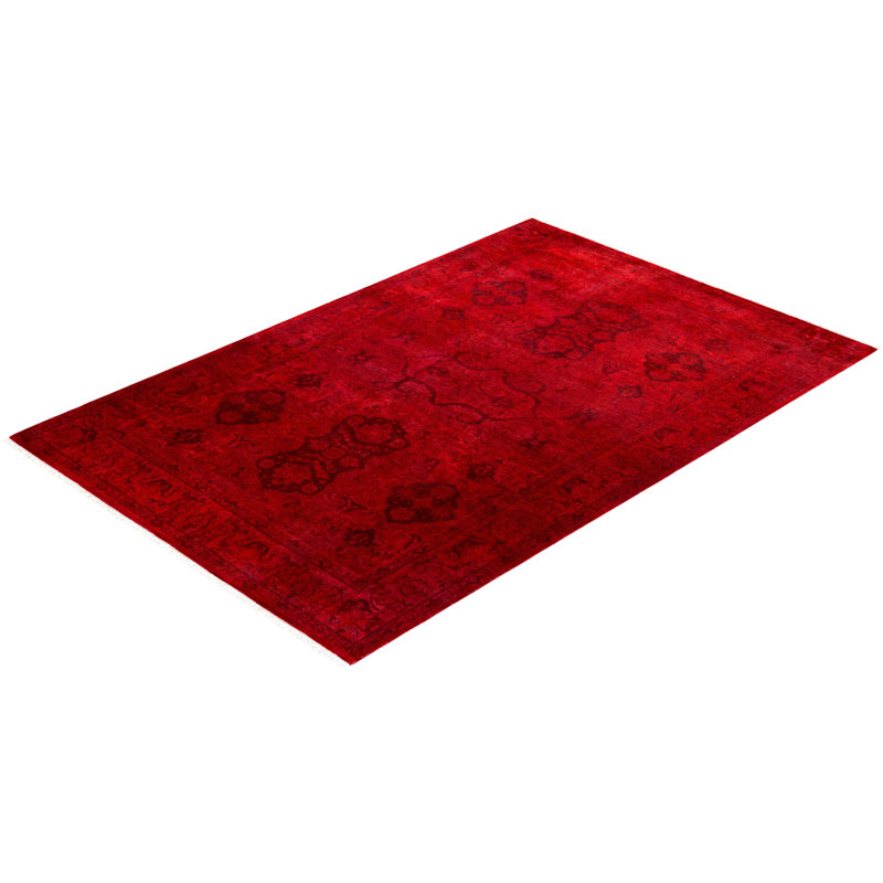 Fine Vibrance One-of-a-Kind 4' 1" X 6' 2" Hand Knotted Area Rug