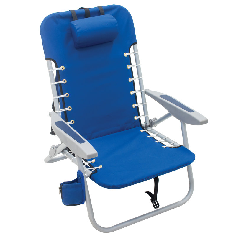Chaise de plage pliante suspendue à 4 positions Rio Beach, bleu clair