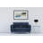 Chenille Upholstered Modern Track Arm Loveseat Blue