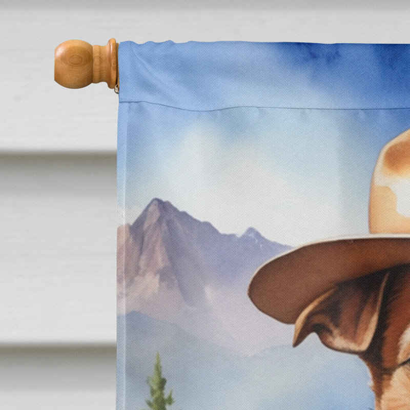 Drapeau Cowboy Welcome House, Jack Russell terrier
