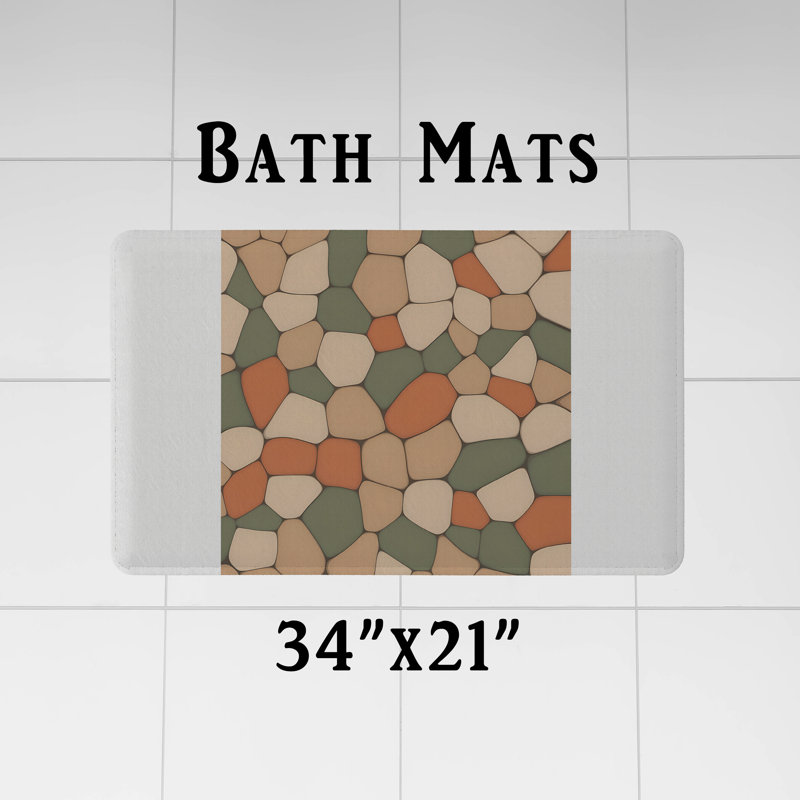 Rideau de douche avec tapis de bain, H 72 po x l 70 po