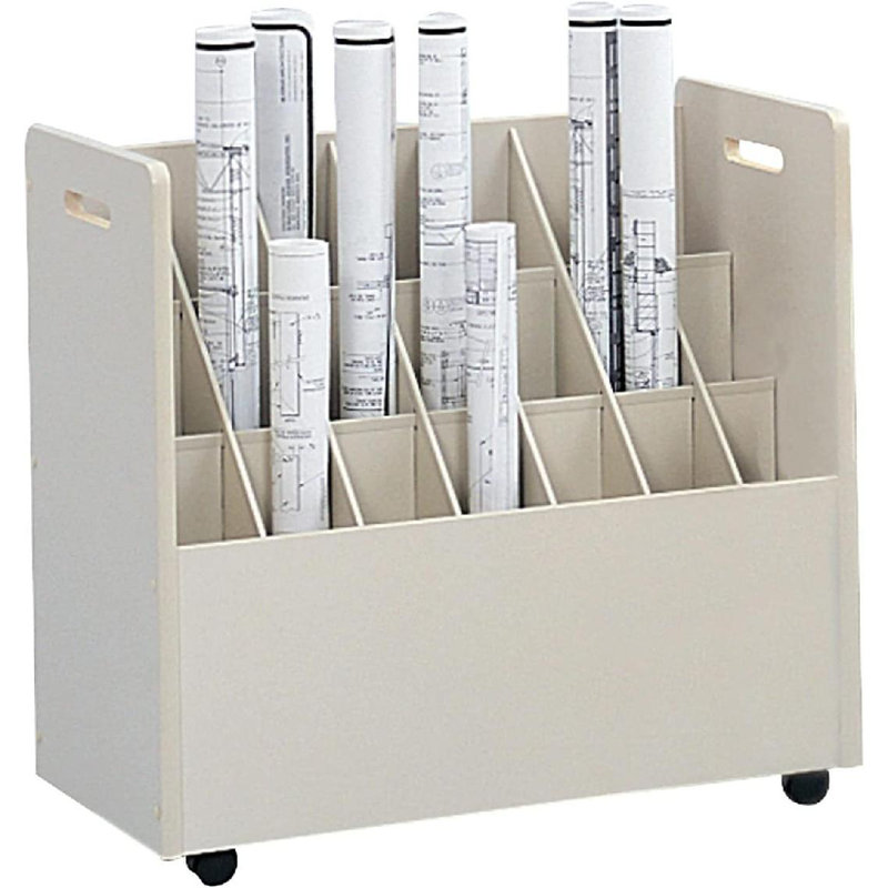 29.25'' H x 30.25'' W File Cart with Wheels