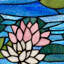 Panneau de vitrail 12 "H Lotus Pond