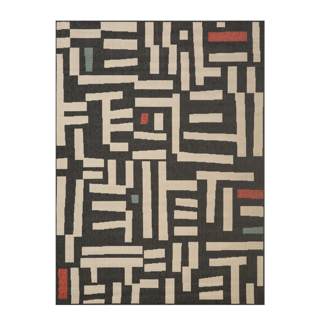 Mapa Modern Geometric Indoor/Outdoor Performance Area Rug Evette Rios Rug 