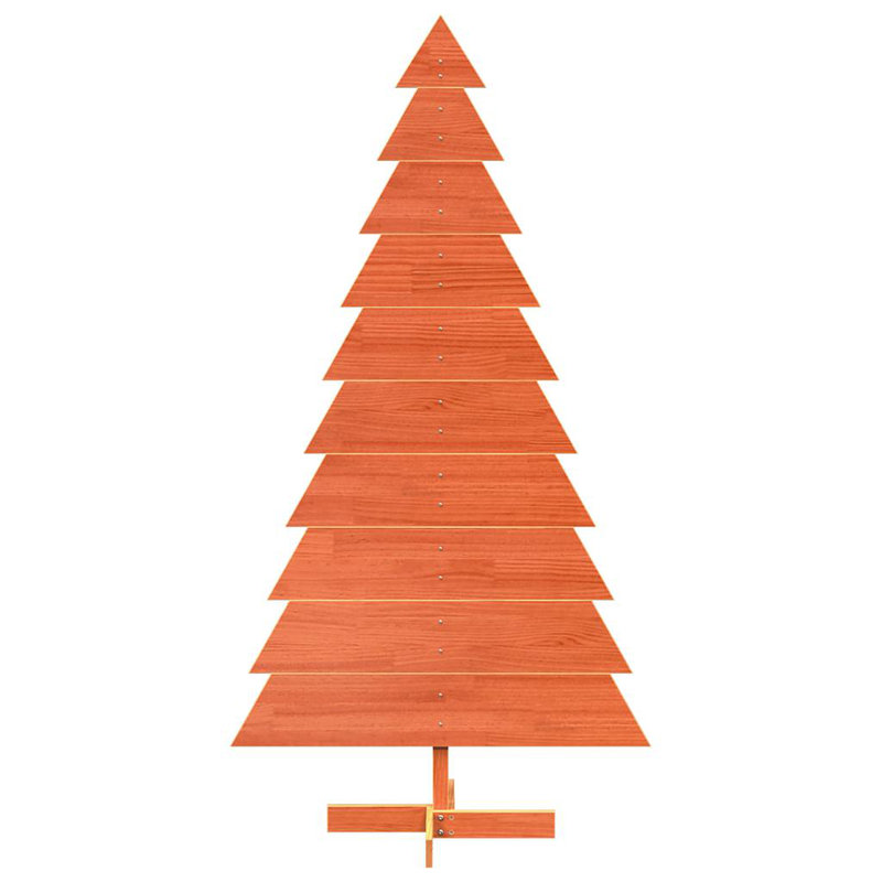 Wood Holiday Shaped Ornament, 180cm H x 92cm W x 50cm D, Wax Brown