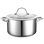 Faitout classique en acier inoxydable de 6 pintes avec couvercle en verre, grande cocotte pour soupe, ragoût, chili et pâtes de Cooks, compatible avec toutes les cuisinières