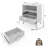 Fluted Nightstand with Charging Station, Modern 19.6in Wide End Table Wood Bedside Table with 2 Drawers for Bedroom-483795412-483795369
