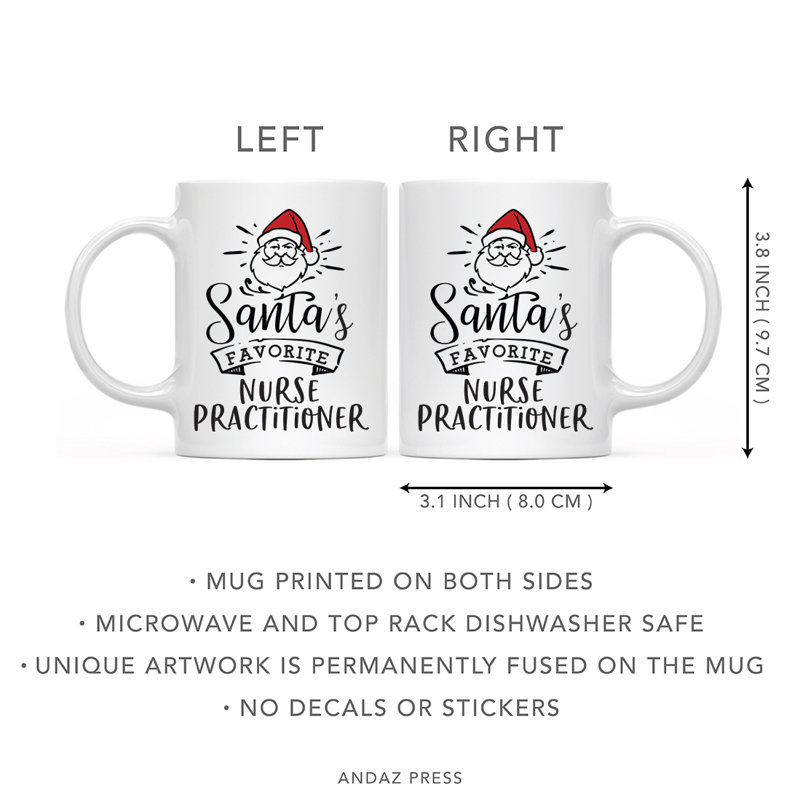 Tasse à café de praticien infirmière favorite père Noël