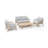 Felsenthal 4-Person Outdoor Acacia Wood Conversation Set With Cushions And Table
