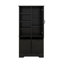 Armoire de rangement autoportante pour salle de bain avec panier à linge inclinable, tablette réglable-114234617