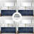 Navy Blue Double Bath Vanity 80 In. W X 20 D With White Quartz Countertop And Faucet - Soft Close Plentiful Storage Featuring Top Included Ample Options Created