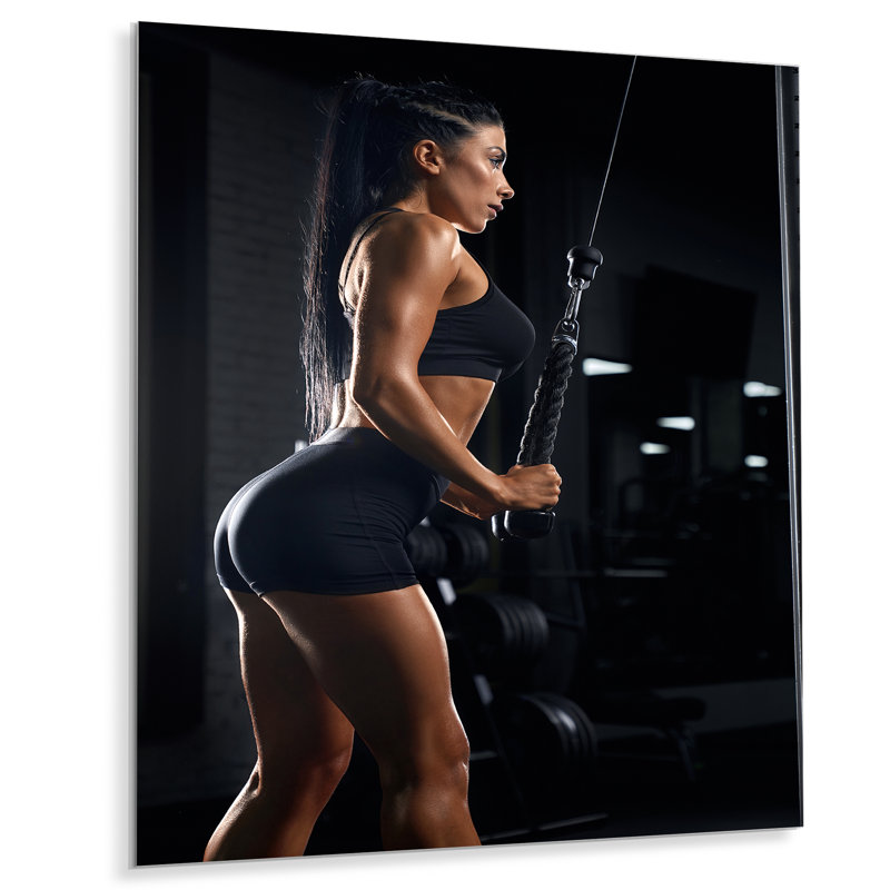 Haltérophile femme Gym Portrait II, H 20 po x l 12 po x P 1 po