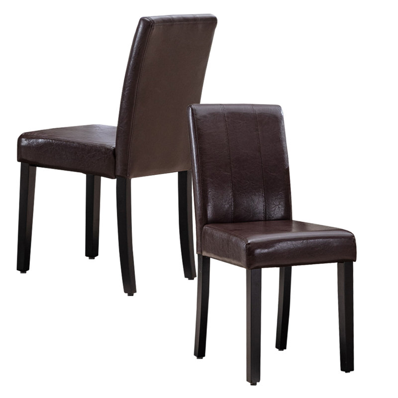 Chaises de salle à manger rembourrées Mordern Design, Brun
