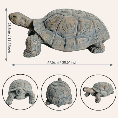Grande figurine réaliste tortue, 30,51 po