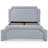 Elegant Upholstered Bed Frame With Nailhead Trim.-1679277600-1679277604