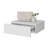 One Drawer Faux Wood Floating Nightstand-113066227