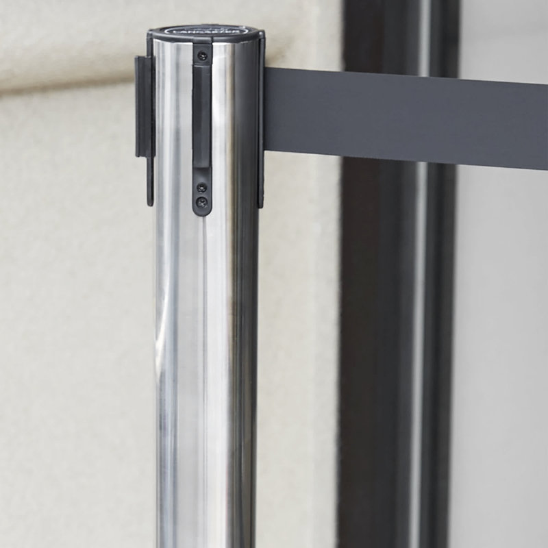 Stanchion de contrôle de foule, Acier inoxydable