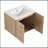 24"Wall-Mounted Bathroom Vanity Whit Ceramic Sink