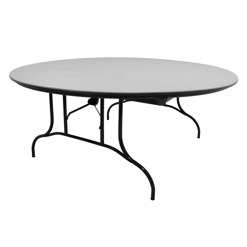 Table pliable circulaire 72 po, Gris