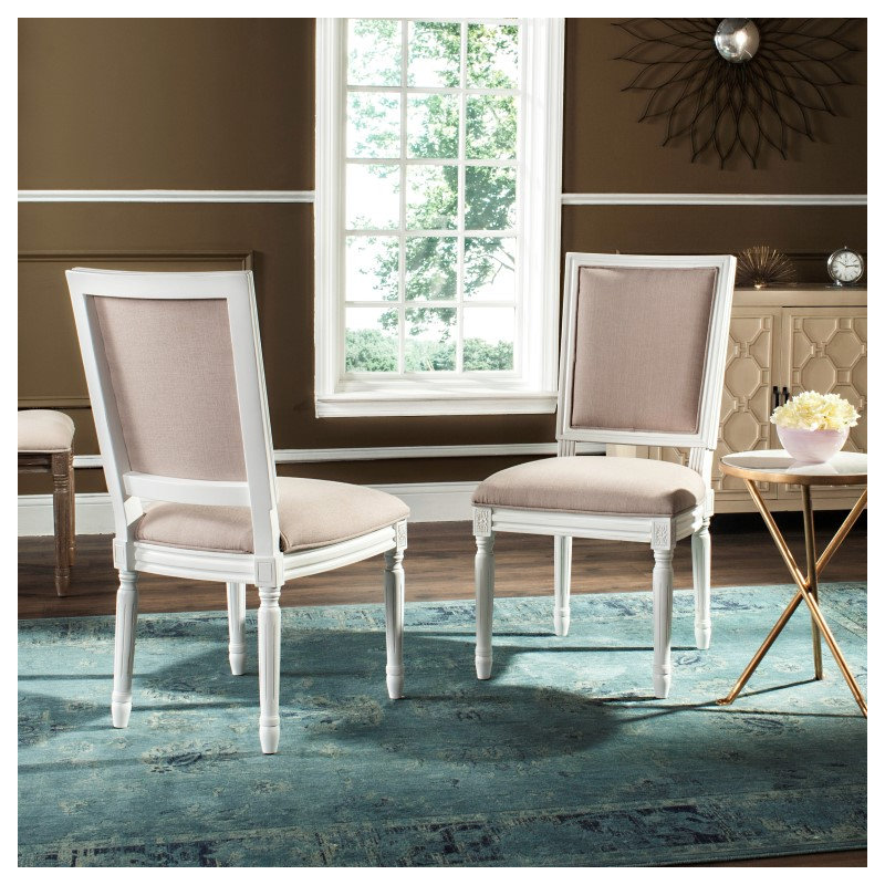 Moneta 19.8'' H Linen Upholstered Side Chair, Taupe