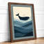 Whale at Surface Coastal - Framed Print-261969679-261969664