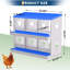 Boîte de nidification à poulet 6 compartiments en métal sans pieds (bleu)-1764786694