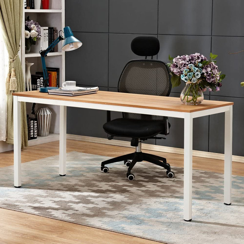 Bureau Adero, Teck / Noir, H 29,5 po x l 63 po x P 23,6 po
