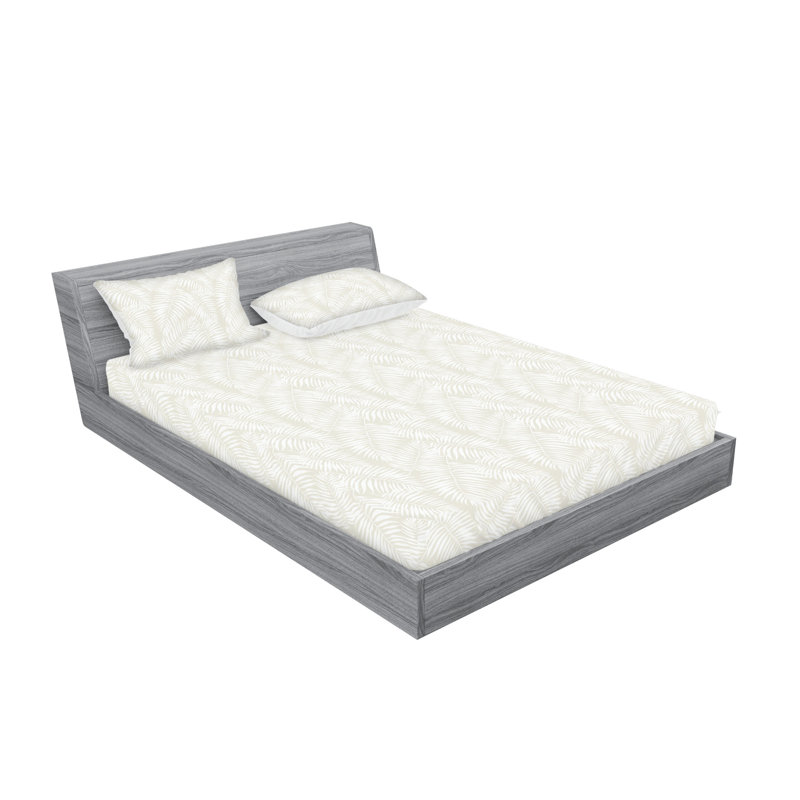  Ensemble de draps en microfibre Floral, Coquille d'œuf, Ensemble de draps pour lit double avec 2 taies d'o