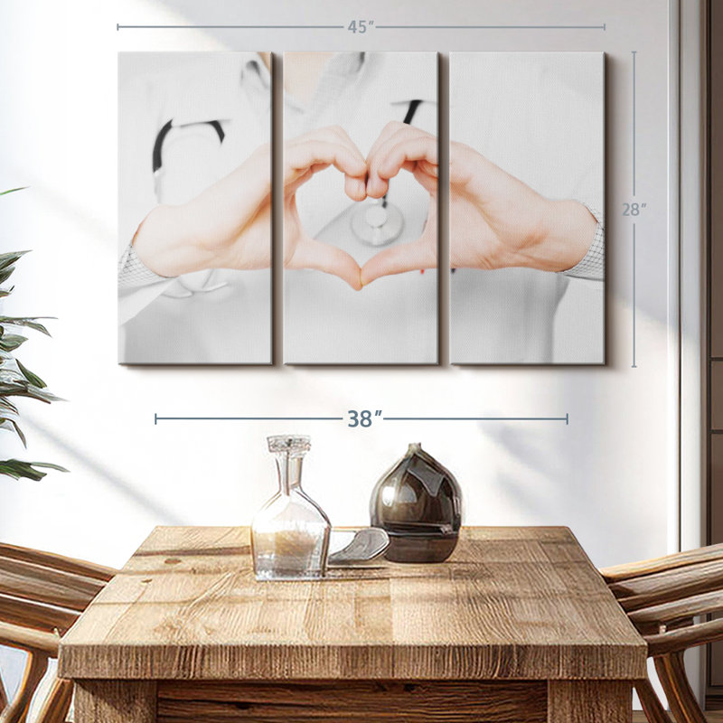 Impression romantique sur toile, H 28 po x l 45 po x P 1,25 po