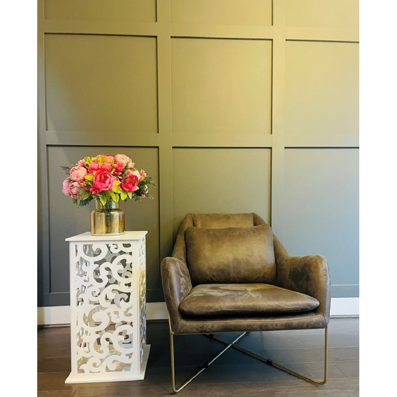 Présentoir décoratif en PVC Vima Yaser couleur blanche H 26 po x l 14 po x P 14 po