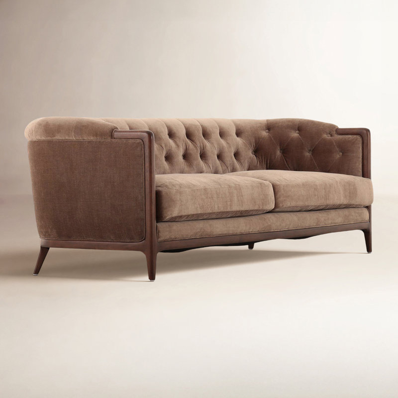 Ellsworth 91" Rolled Arm Sofa, 29.75" H x 91" W x 36" D, Altair Mushroom