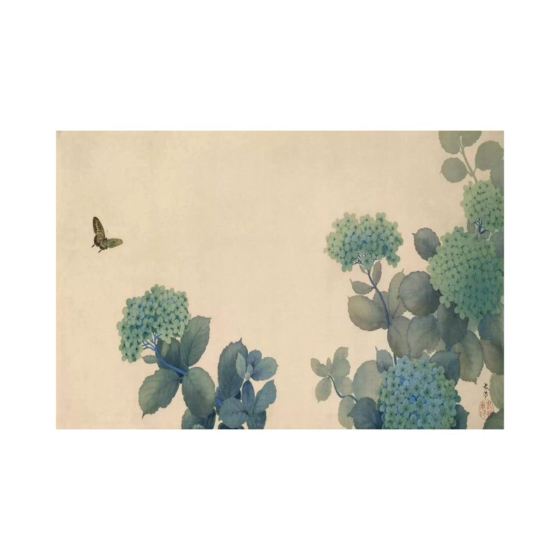 Hydrangeas by Hishida Shunso - Wrapped Canvas Gallery-Wrapped Canvas Giclée