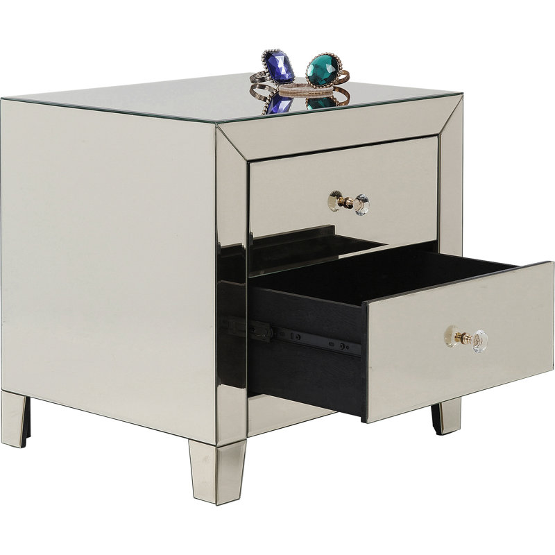 Chest of Drawers Klein Luxury Champagne 2 Drawers