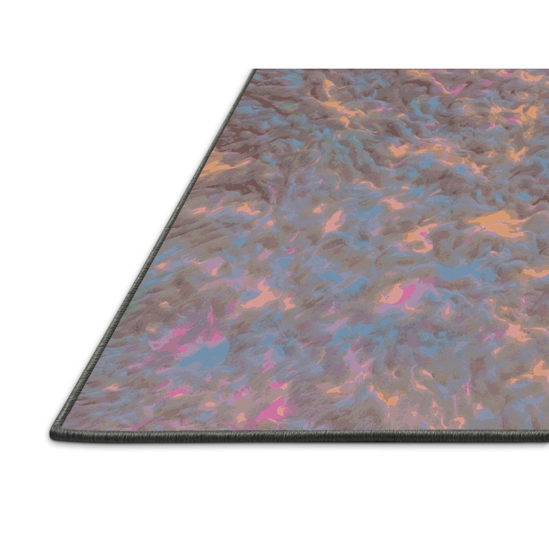 Tapis rose soyeux et moelleux, Carré 4 pi