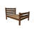 Brown Solid Wood Full Bed Frame