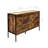 Industrial Style 6 Drawer Double Dresser,Rustic Brown Wood Storage Dresser Clothes Organizer with Sturdy Steel Frame, Chest with 6 Drawer, Storage Cabinet for Bedroom, Living Room