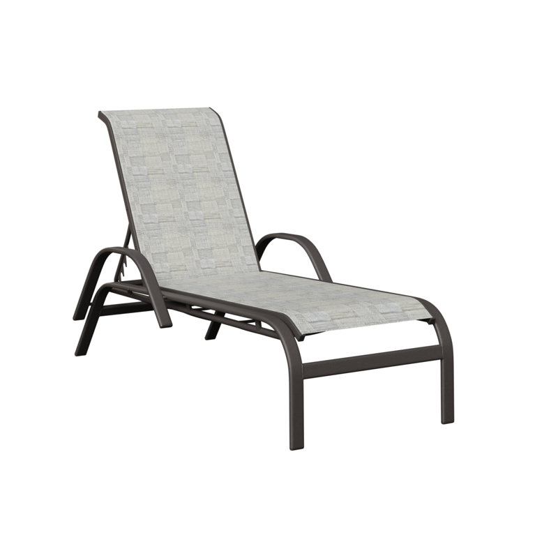 Chaise longue berlinoise en graphite moucheté Berlin, Argent argent, Graphite moucheté