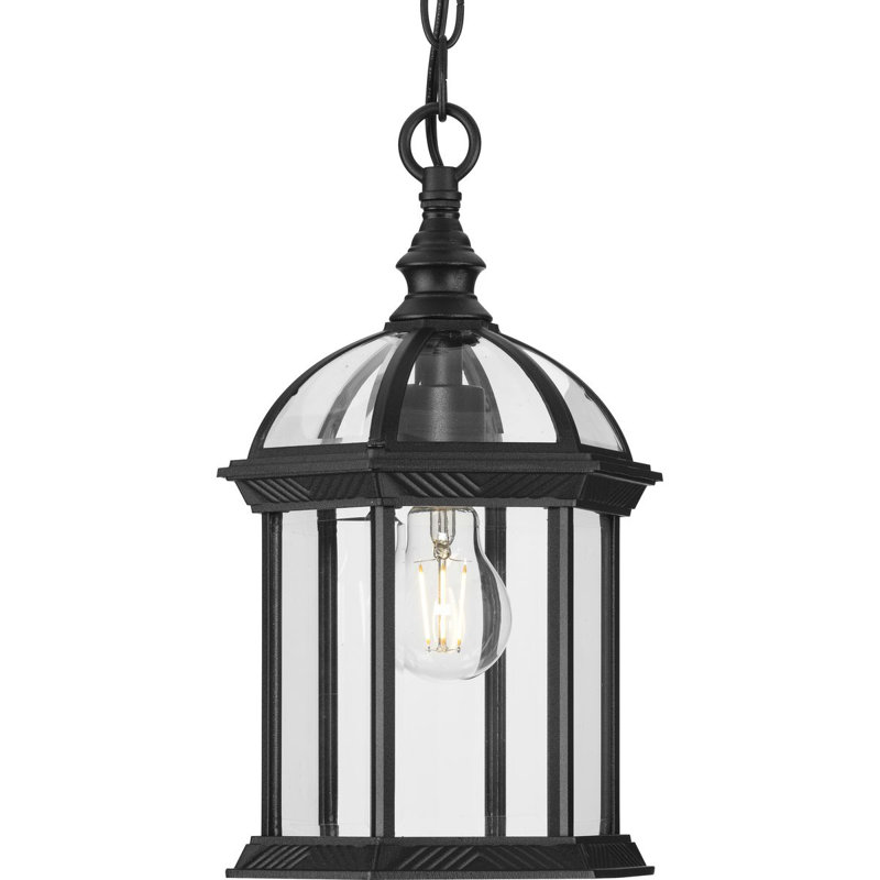 Outdoor Hanging Lantern, Textured Black