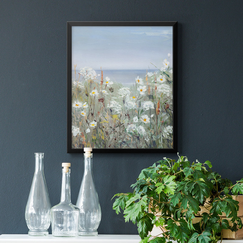 Toile encadrée de qualité supérieure Wild Sea Breeze II - prête à être accrochée, Noir, H 20 po x l 16 po