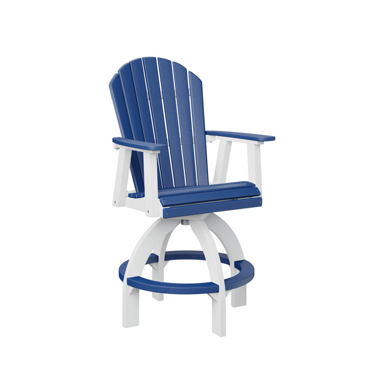 Chaise de bar berçante Berlin, 26.5", Bleu pacifique