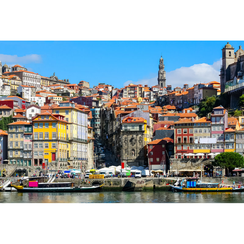 Zarely City of Porto, Portugal sur toile, H 24 po x l 36 po