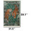  Tapis 100% coton antidérapant Exotic Jungle Tiger - vert / orange