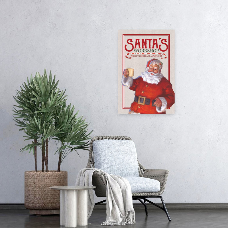 Père Noël atelier d'art contemporain d'hiver, H 24 po x l 16 po