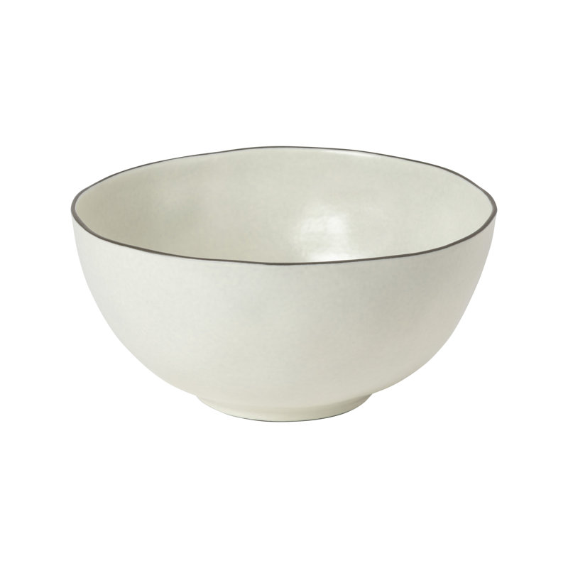 Stacked Organic Serving Bowl, Salt White