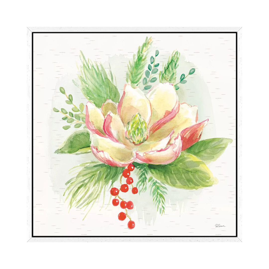 Winter Blooms V von Sue Schlabach - Galerie-verpackte Leinwand Giclée auf Leinwand